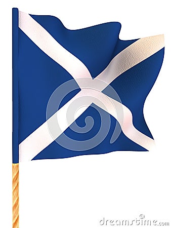 Flag. Scotland Cartoon Illustration