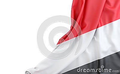 Flag of Sealand with empty space on the left. Isolated. 3D Rendering Stock Photo