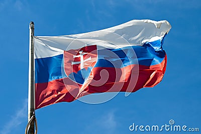 Flag of Slovakia Stock Photo