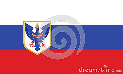 Flag of the Slovene Home Guard from 1941 to 1945 Vector Illustration