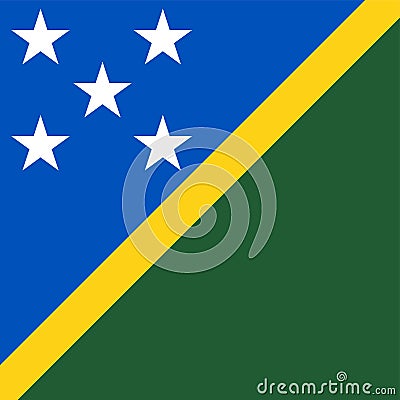 Flag of the Solomon Islands. Correct RGB colours Vector Illustration