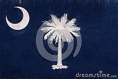 Flag of South Carolina Grunge Stock Photo