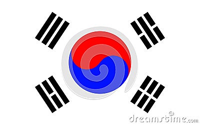 Flag of South Korea Stock Photo