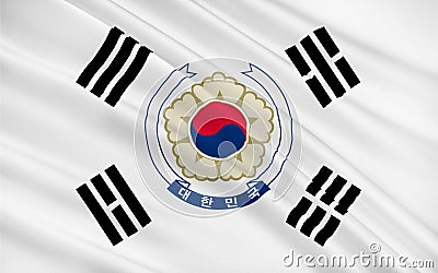 Flag of South Korea Cartoon Illustration