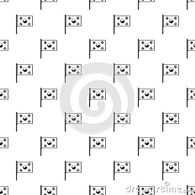 Flag of South Korea pattern, simple style Vector Illustration