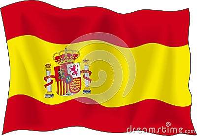 Flag of Spain Vector Illustration