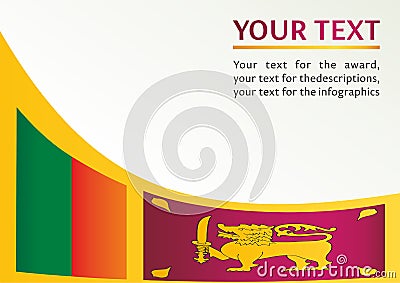 Flag of Sri Lanka, Democratic Socialist Republic of Sri Lanka Vector Illustration