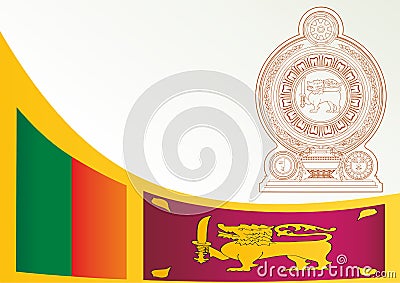 Flag of Sri Lanka, Democratic Socialist Republic of Sri Lanka Vector Illustration