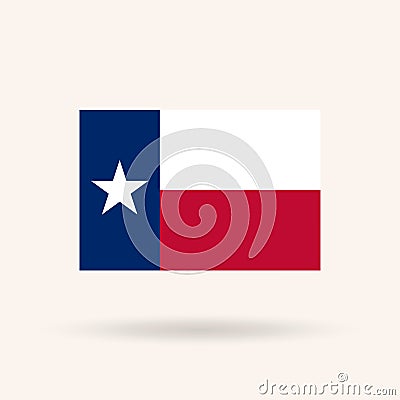 Flag of the state of Texas. USA. Vector Illustration