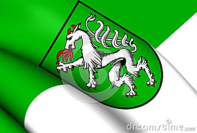 Flag of Steyr, Austria. Stock Photo