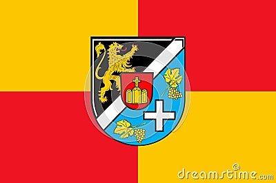 Flag of Suedliche Weinstrasse of Rhineland-Palatinate, Germany Vector Illustration