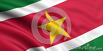 Flag Of Suriname Stock Photo