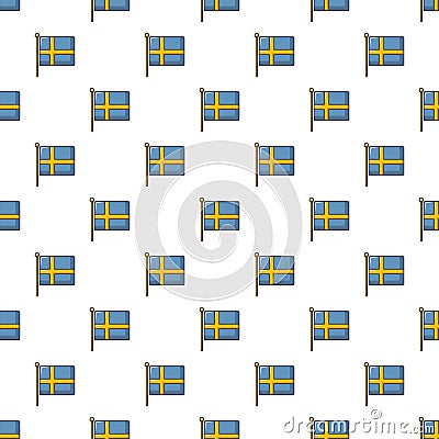 Flag of Sweden pattern seamless Vector Illustration