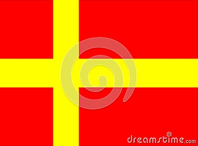 Glossy glass Flag of Swedish people of Finland Stock Photo