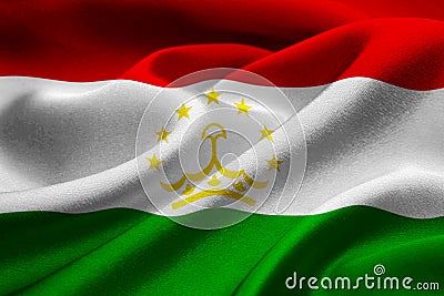 Flag of Tajikistan Stock Photo