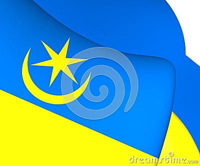 Flag of Tarnobrzeg, Poland. Stock Photo