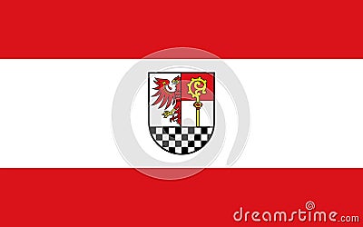 Flag of Teltow-Flaeming is a district in Brandenburg, Germany Cartoon Illustration