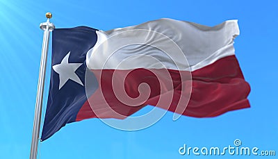 Flag of Texas state, region of the United States Stock Photo