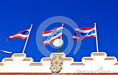 Flag of thailand. Stock Photo