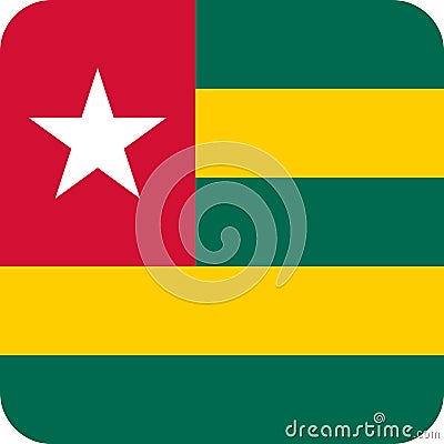 Flag Togo Africa illustration vector eps Vector Illustration