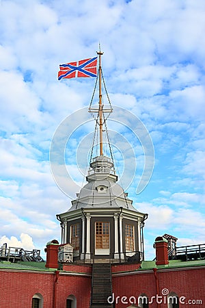 Flag Tower and jack Editorial Stock Photo