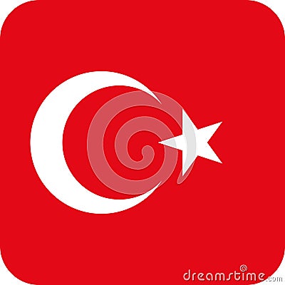 Flag Turkey Asia illustration vector eps Vector Illustration