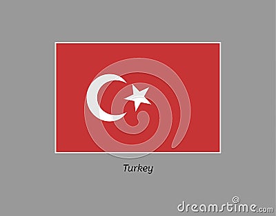 Flag of turkey Vector Illustration