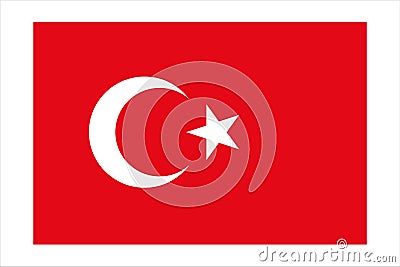 Flag of Turkey. Simple vector illustration of Turkish flag Vector Illustration