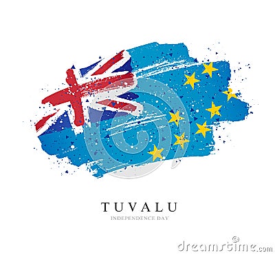 Flag of Tuvalu. Vector illustration on a white background Vector Illustration