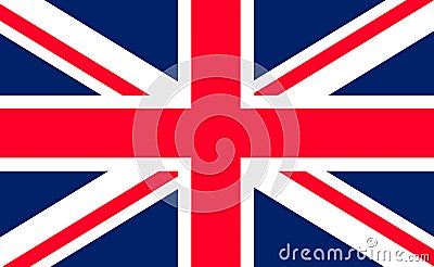 Flag uk. Union jack. British icon. England or Great Britain. English background. Banner of united kingdom. Wallpaper for Scotland Vector Illustration