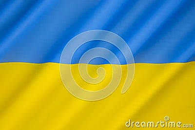 Flag of Ukraine Stock Photo