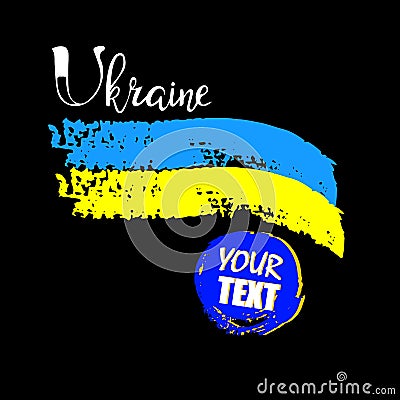 Flag of Ukraine. Vector illustration. The color Vector Illustration