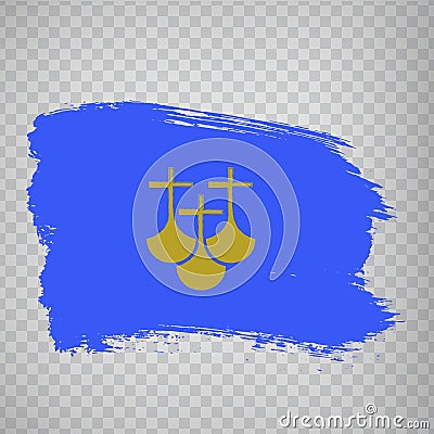 Flag More and Romsdal County brush strokes. Flag of More and Romsdal County on transparent background for your web site design, a Vector Illustration