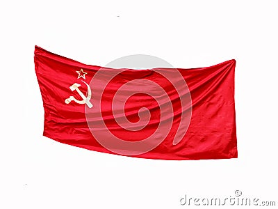 Flag of the Union of Soviet Socialist Republics isolate on a white background Stock Photo