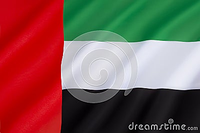 Flag of the United Arab Emirates Stock Photo