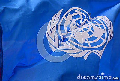 The flag of the United Nation Editorial Stock Photo