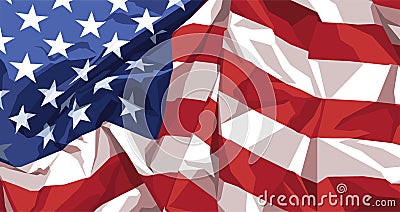 Flag of the United States of America Vector Illustration