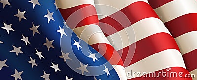 Flag United States of America. Vector Vector Illustration