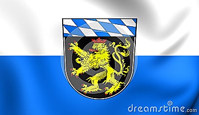 Flag of Upper Bavaria, Germany. Stock Photo