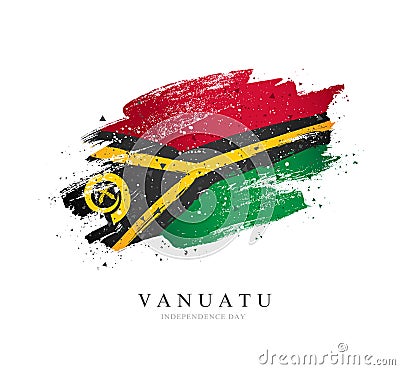 Flag of Vanuatu. Vector illustration on a white background Vector Illustration