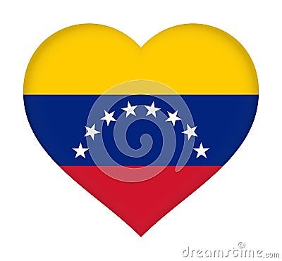 Flag of Venezuela heart Stock Photo