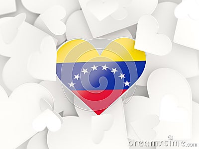 Flag of venezuela, heart shaped stickers Cartoon Illustration