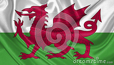 Flag of Wales Stock Photo