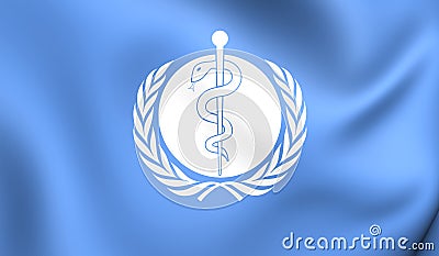 Flag of the World Health Organization Stock Photo