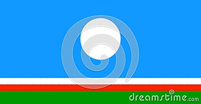 Glossy glass Flag of Yakut people Stock Photo