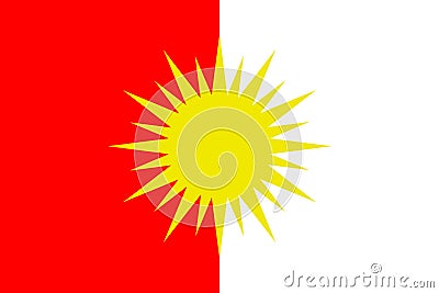 Yezidi Flag Cartoon Illustration