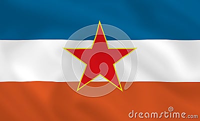 Flag of Yugoslavia Stock Photo