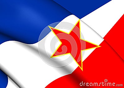 Flag of Yugoslavia Stock Photo