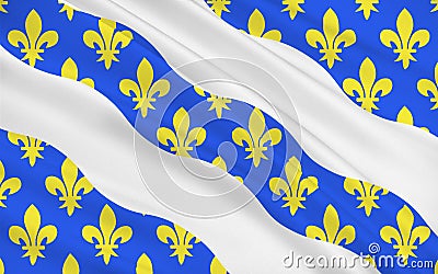 Flag of Yvelines, France Stock Photo