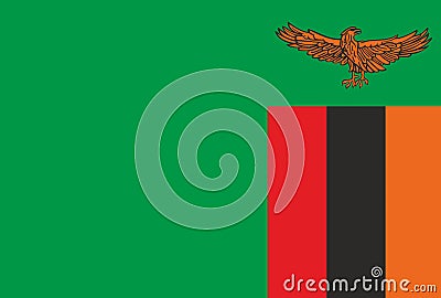 flag of Zambia. National Zambian flag. African country Stock Photo